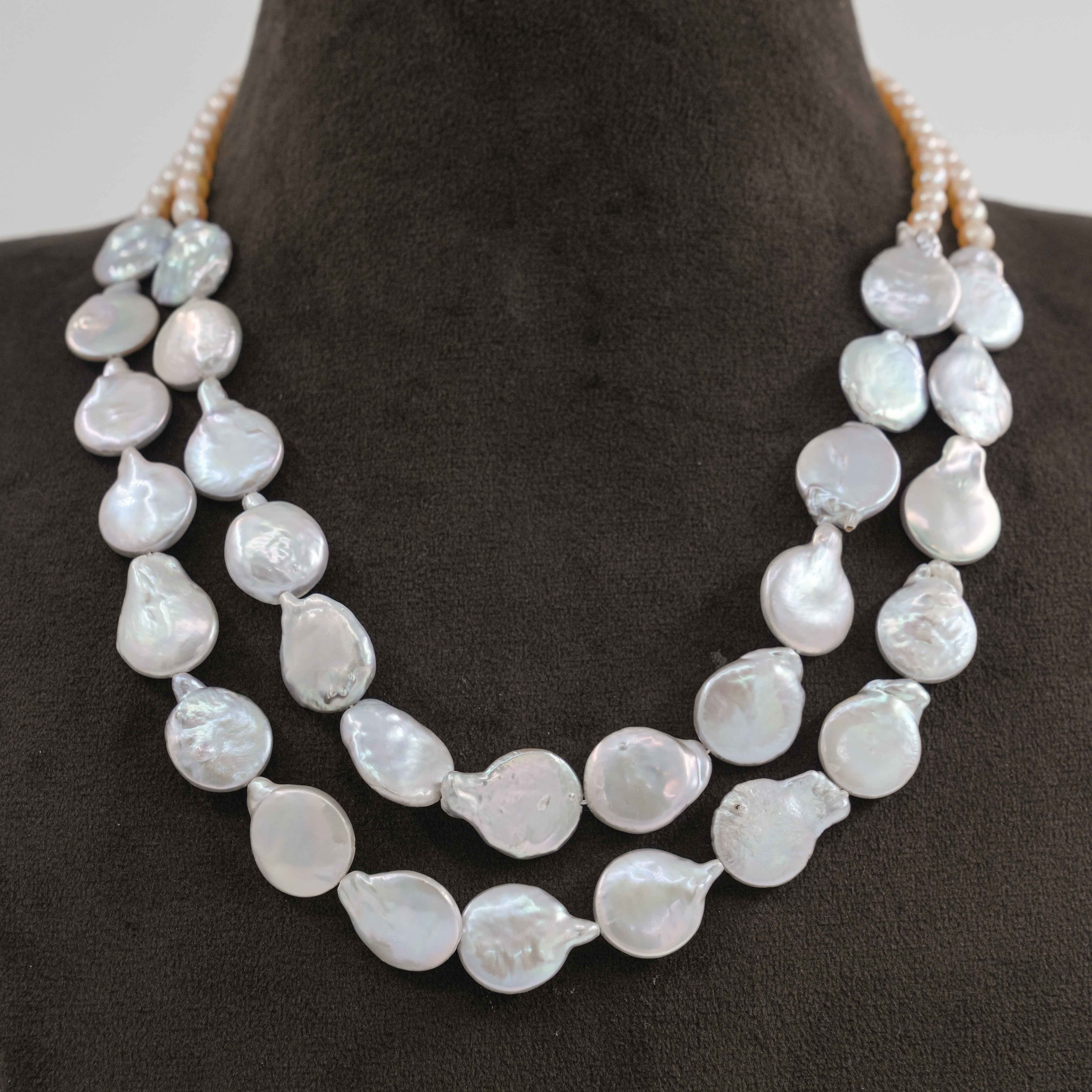 The Pearl Atelier by Kabra Pearls - Orange Baroque Pearl Necklace